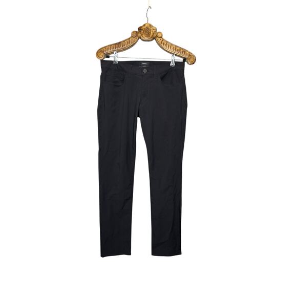 Theory Mens Raffi Pants Black Trouser Technical Twill Slim Straight Leg 30 - Picture 7 of 7